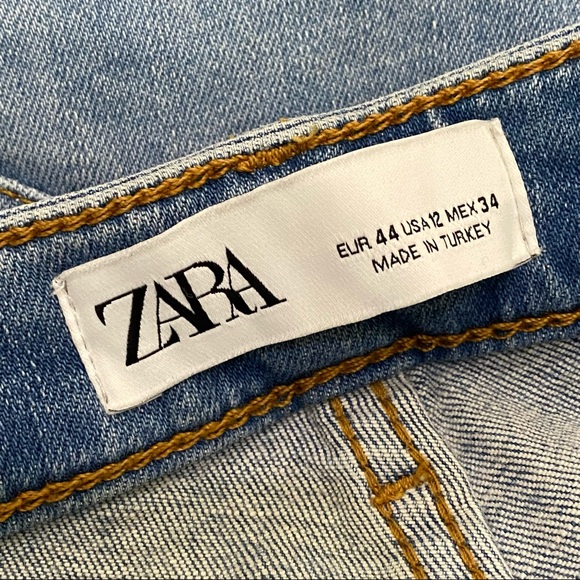 Zara The Multi Damages Skinny in Azure Blue Size 12 - Picture 12 of 14